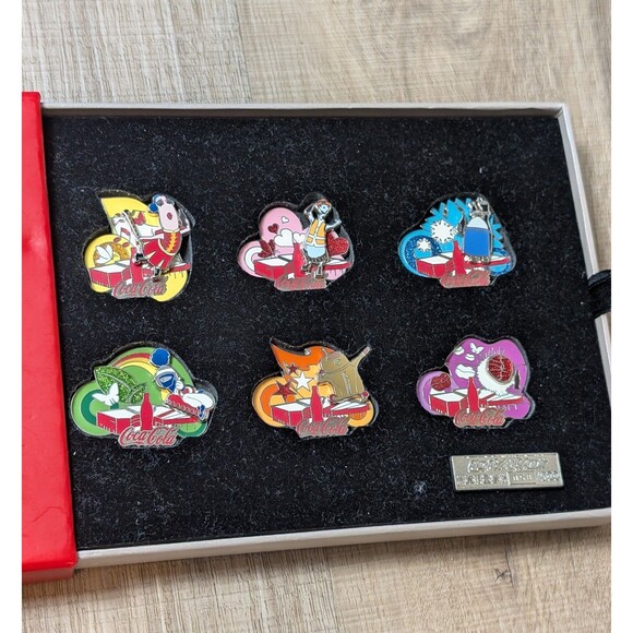 Coca-Cola Pin Set Of 6 "Happiness Factory" in Box Limited Edition Shanghai Expo - Picture 1 of 16